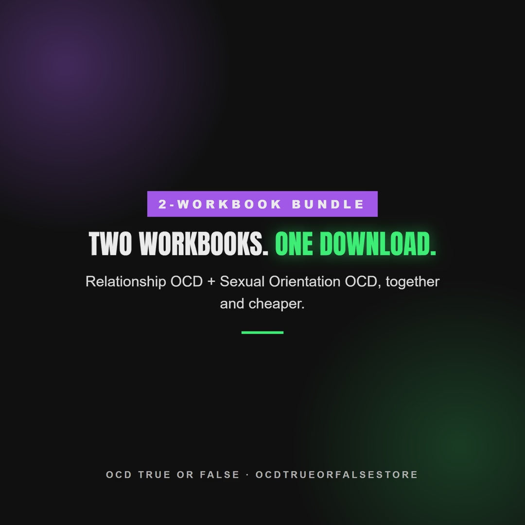 The Relationship & Identity Doubt Bundle - flip-through preview of the interior pages and worksheets
