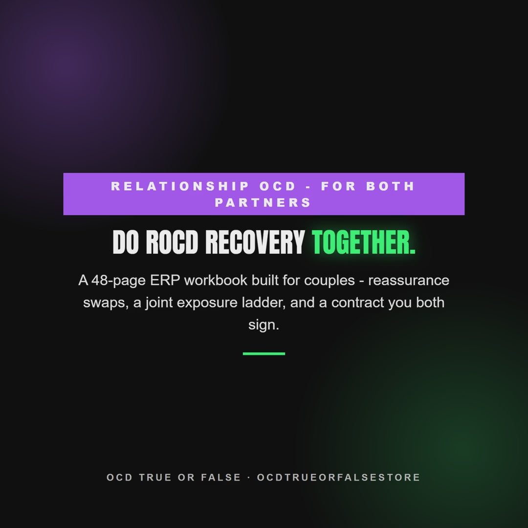 The ROCD Couples Workbook - flip-through preview of the interior pages and worksheets