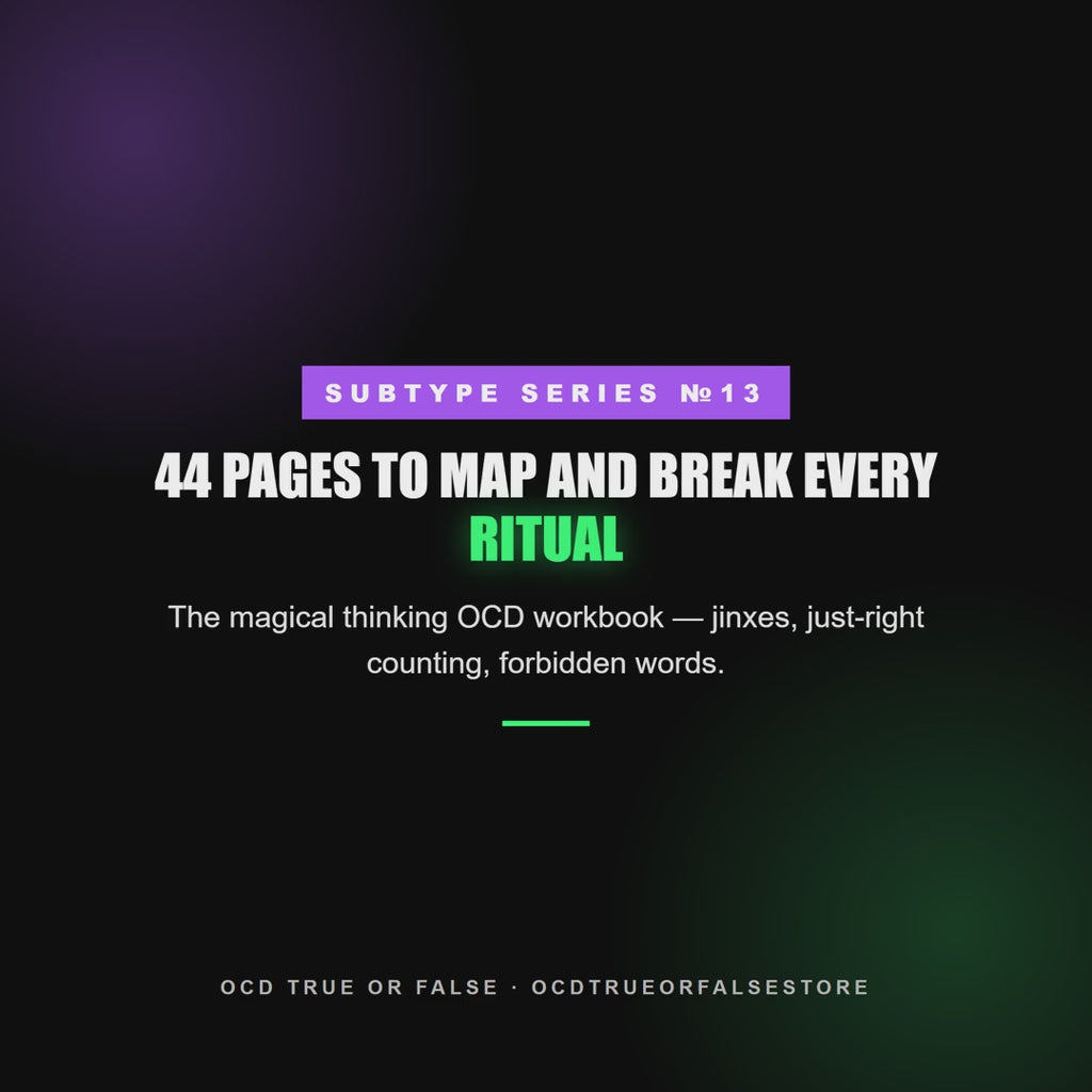 The Magical Thinking OCD Workbook - flip-through preview of the interior pages and worksheets