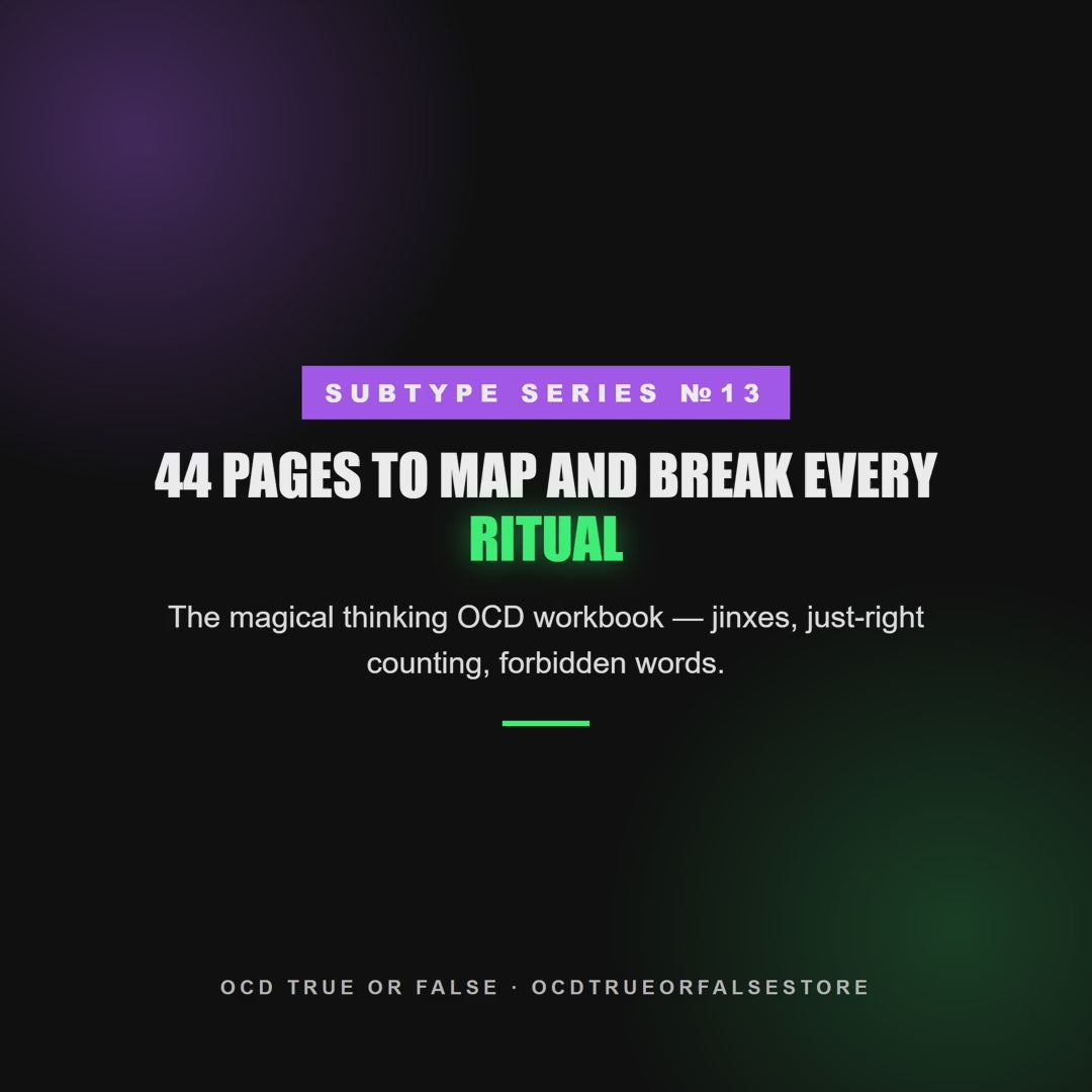 The Magical Thinking OCD Workbook - flip-through preview of the interior pages and worksheets