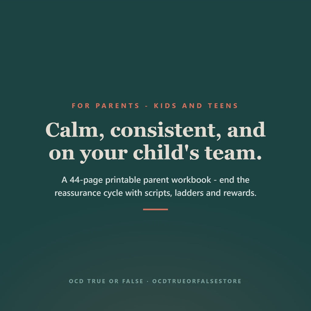 The Parent's Workbook for a Child's OCD - flip-through preview of the interior pages and worksheets