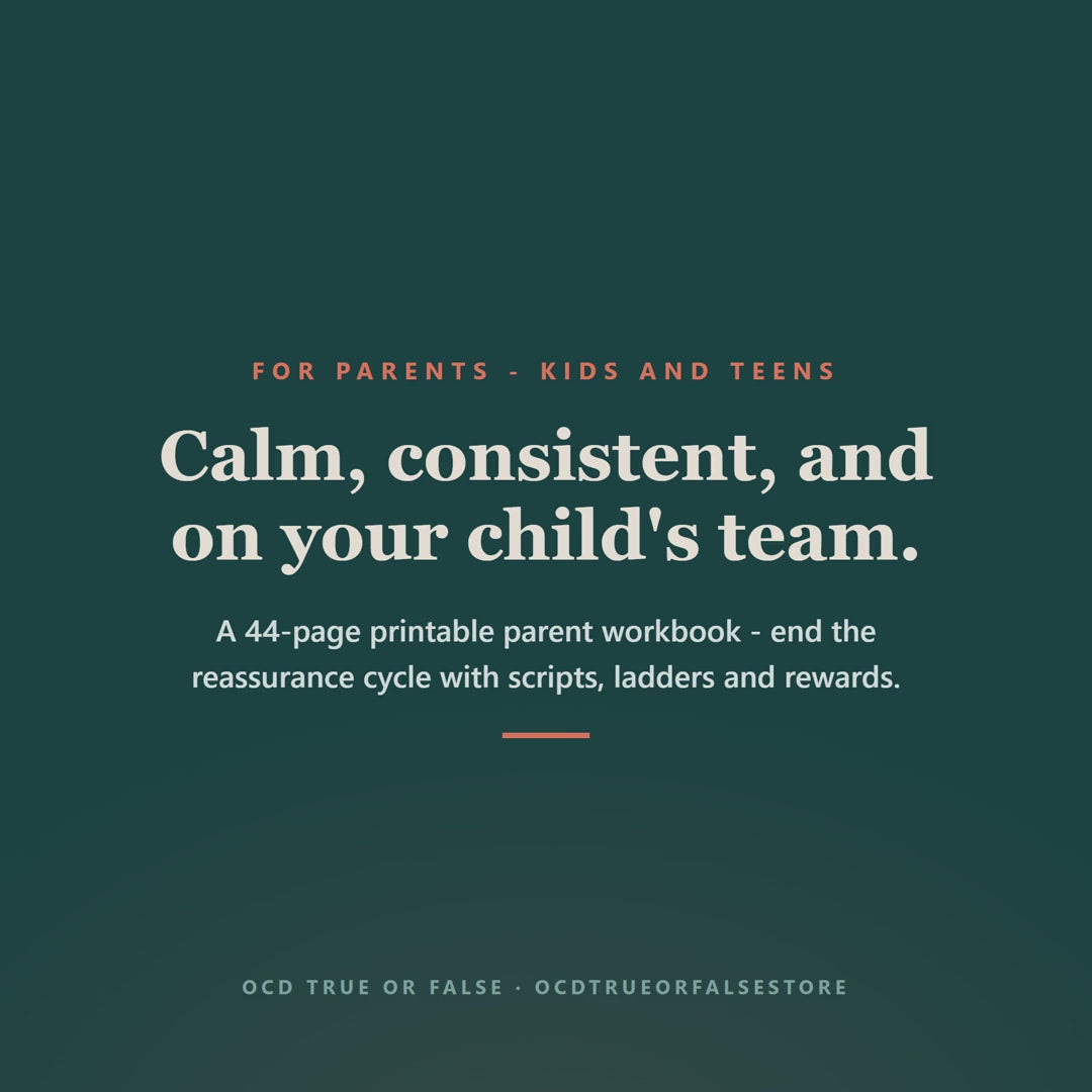 The Parent's Workbook for a Child's OCD - flip-through preview of the interior pages and worksheets