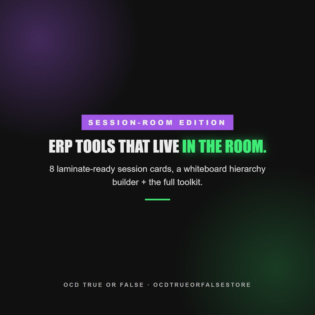 The ERP Clinician Toolkit Pro - Session-Room Edition - flip-through preview of the interior pages and worksheets