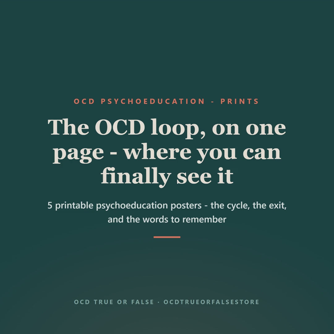 The OCD Cycle Poster Pack - flip-through preview of the interior pages and worksheets
