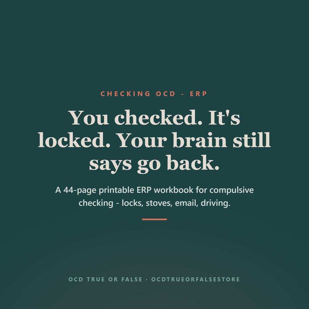 The Checking OCD Workbook - flip-through preview of the interior pages and worksheets