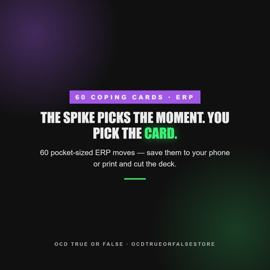 OCD Coping Cards - flip-through preview of the interior pages and worksheets