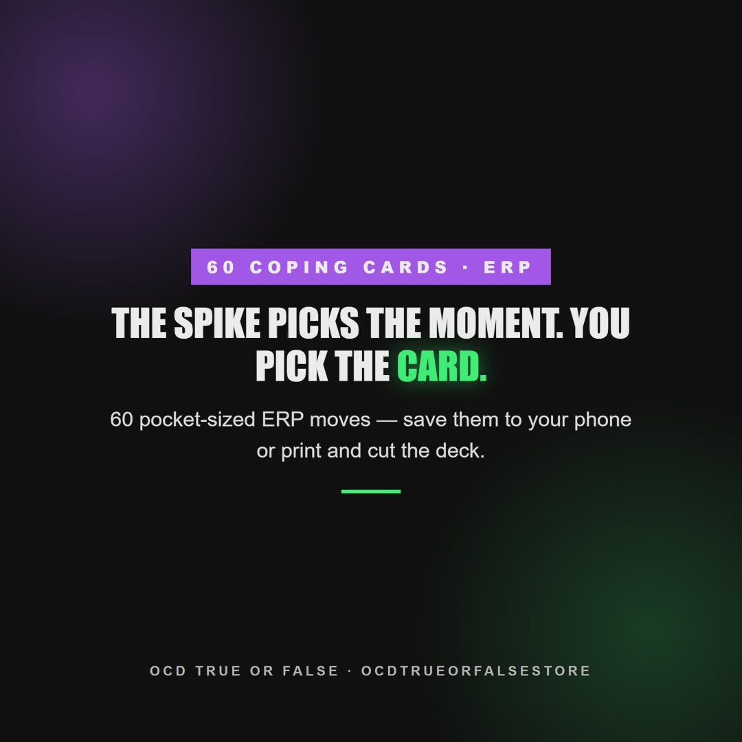 OCD Coping Cards - flip-through preview of the interior pages and worksheets