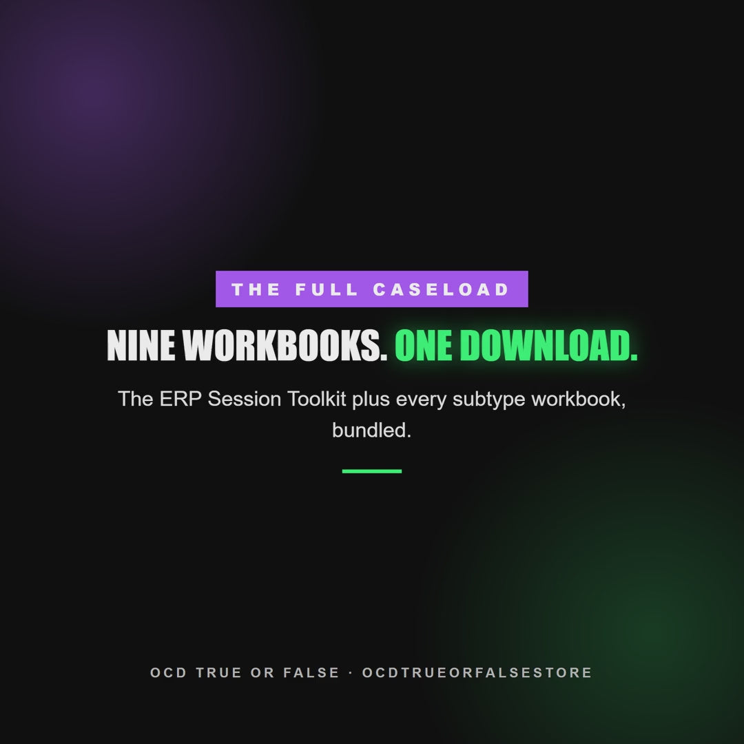The ERP Practice Kit - Toolkit + Workbooks - flip-through preview of the interior pages and worksheets