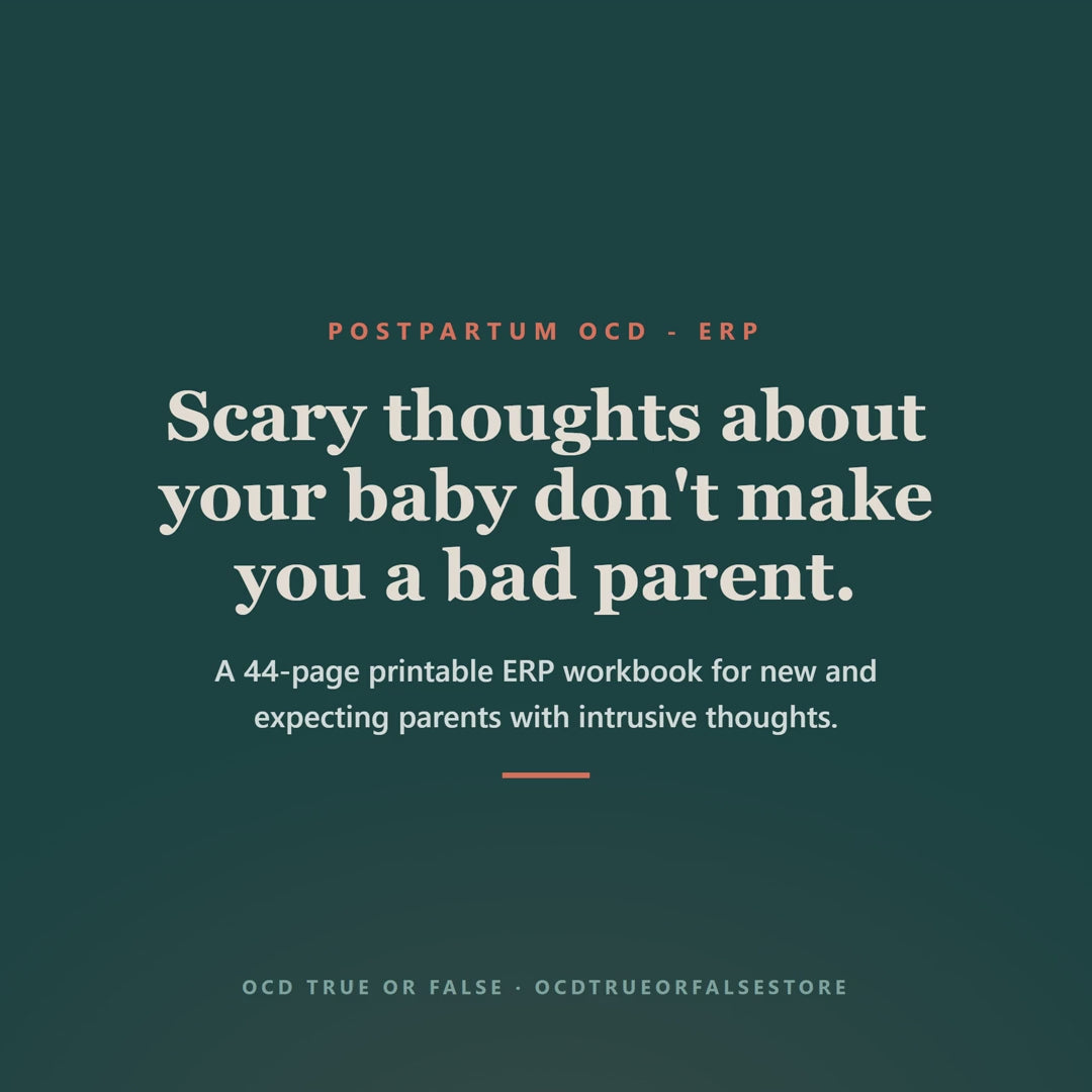 The Postpartum & Perinatal OCD Workbook - flip-through preview of the interior pages and worksheets