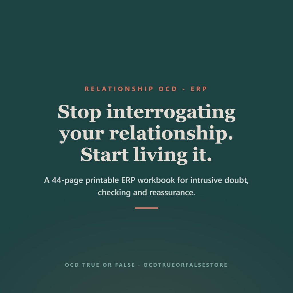 The Relationship OCD (ROCD) Workbook - flip-through preview of the interior pages and worksheets