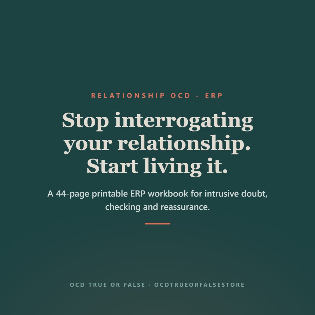 The Relationship OCD (ROCD) Workbook - flip-through preview of the interior pages and worksheets