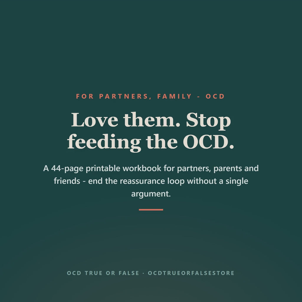 The OCD Family & Partner Support Workbook - flip-through preview of the interior pages and worksheets