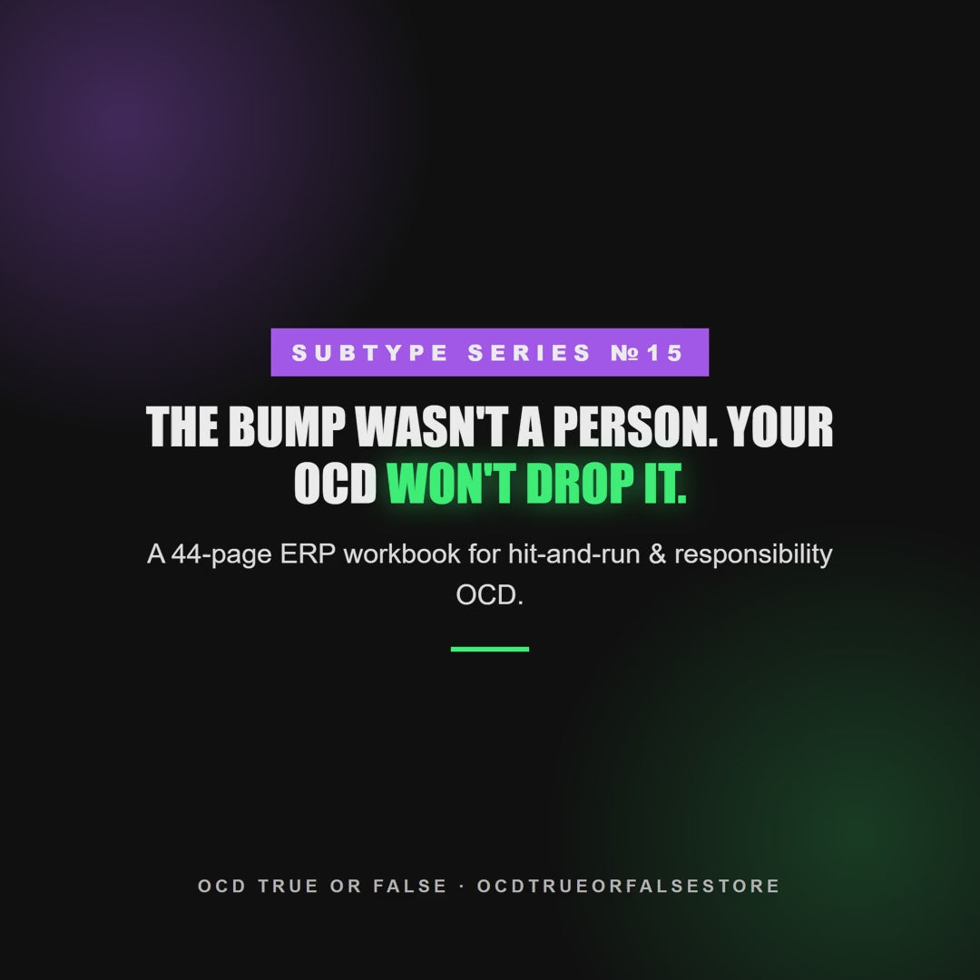 The Responsibility & Hit-and-Run OCD Workbook - flip-through preview of the interior pages and worksheets