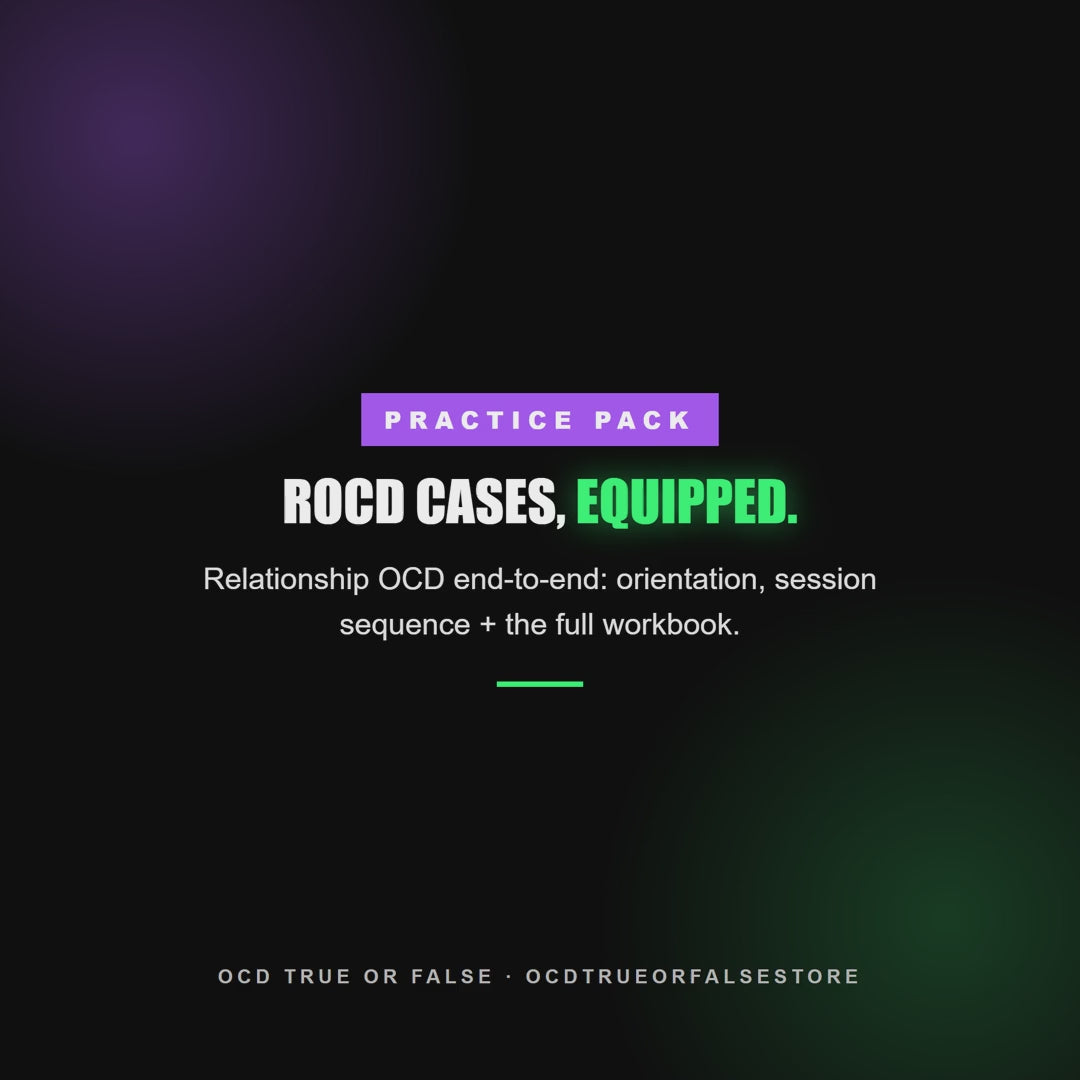 The ROCD Practice Pack (for Clinicians) - flip-through preview of the interior pages and worksheets