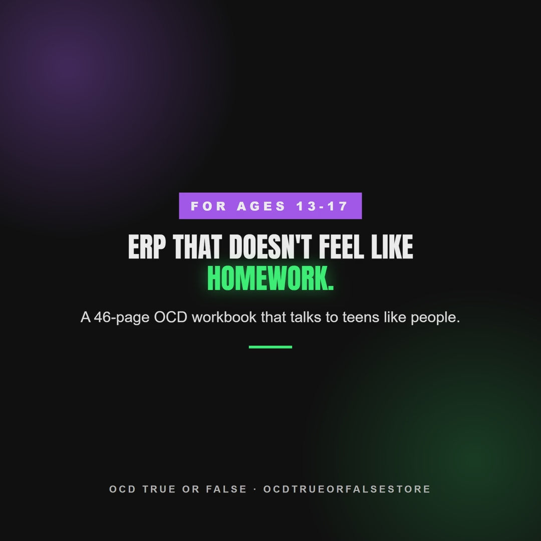 The Teen OCD Workbook - flip-through preview of the interior pages and worksheets
