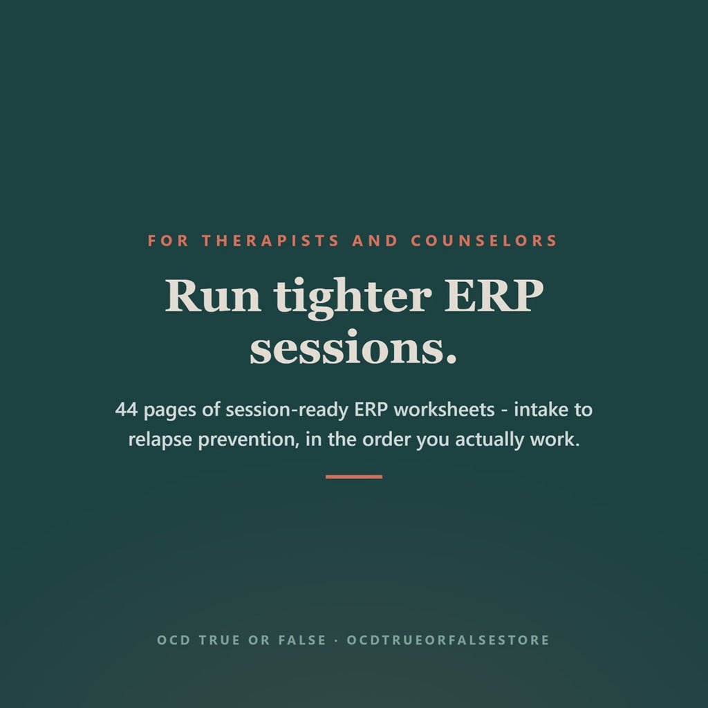 The ERP Session Toolkit (for Therapists) - flip-through preview of the interior pages and worksheets