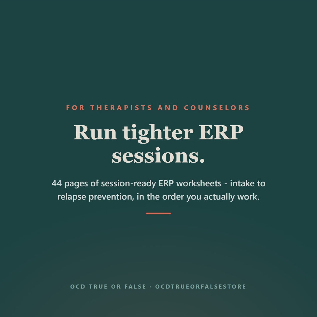 The ERP Session Toolkit (for Therapists) - flip-through preview of the interior pages and worksheets