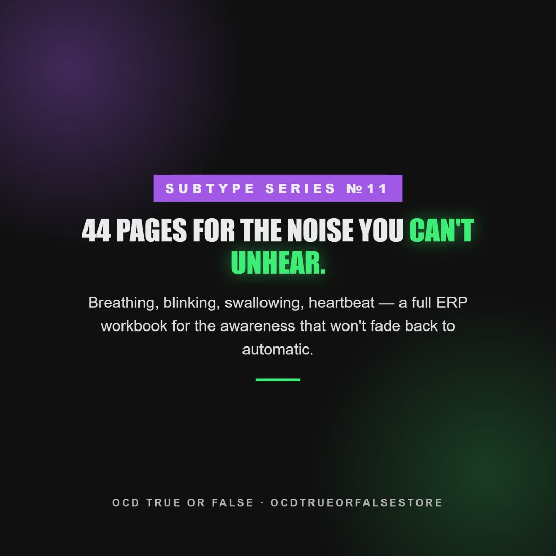 The Sensorimotor OCD Workbook - flip-through preview of the interior pages and worksheets