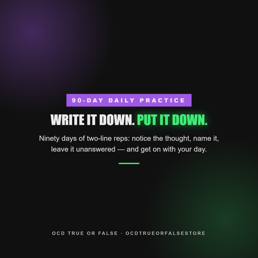 The Intrusive Thoughts Journal - flip-through preview of the interior pages and worksheets